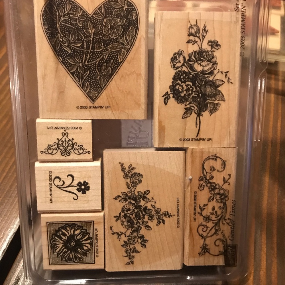 Stampin’ Up Rubber Stamp Set of 7! “Gentle Times” excellent used condition!